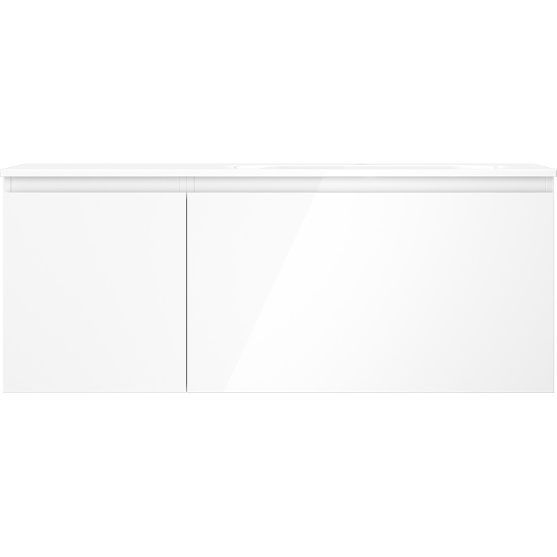 Mexen Orio 120 cm bathroom cabinet with right sink Vela, 1S, 1D, white gloss - 91A13-12047-3-BBFF00-W23P00