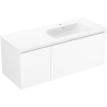 Mexen Orio 120 cm Bathroom Cabinet with Vela Right Sink, 1 Drawer, 1 Door, Matte White - 91A13-12047-3-BBFF01-W23P01