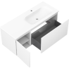 Mexen Orio 120 cm Bathroom Cabinet with Vela Right Sink, 1 Drawer, 1 Door, Matte White - 91A13-12047-3-BBFF01-W23P01