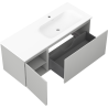 Mexen Orio bathroom cabinet 120 cm with Vela right washbasin, 1S, 1D, gray matte/white matte - 91A13-12047-3-BBFF62-W23P01