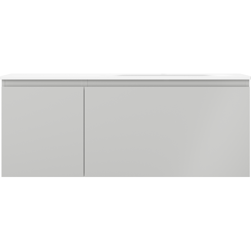 Mexen Orio bathroom cabinet 120 cm with Vela right sink, 1S, 1D, gray matte/white matte - 91A13-12047-3-BBFF62-W23P01