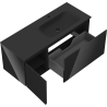 Mexen Orio bathroom cabinet 120 cm with Vela right sink, 1S, 1D, black gloss/black matte - 91A13-12047-3-BBFF70-W23P71