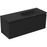 Mexen Orio bathroom cabinet 120 cm with Vela sink right, 1S, 1D, black matte - 91A13-12047-3-BBFF71-W23P71
