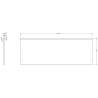 Mexen Orio 160 cm Bathroom Cabinet with Right Washbasin Vela, 1S, 1D, White Gloss - 91A13-16047-3-BBFF00-W23P00