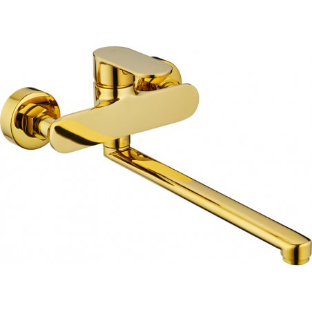 Mexen Milo long spout bath tap, gold - 71335-50