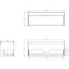 Mexen Orio bathroom cabinet 160 cm with Vela sink, right, 1S, 1D, white matte - 91A13-16047-3-BBFF01-W23P01