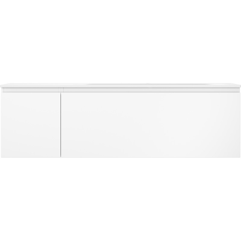 Mexen Orio bathroom cabinet 160 cm with Vela sink, right, 1S, 1D, white matte - 91A13-16047-3-BBFF01-W23P01