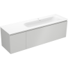 Mexen Orio 160 cm bathroom cabinet with Vela sink right, 1S, 1D, gray matte/white matte - 91A13-16047-3-BBFF62-W23P01