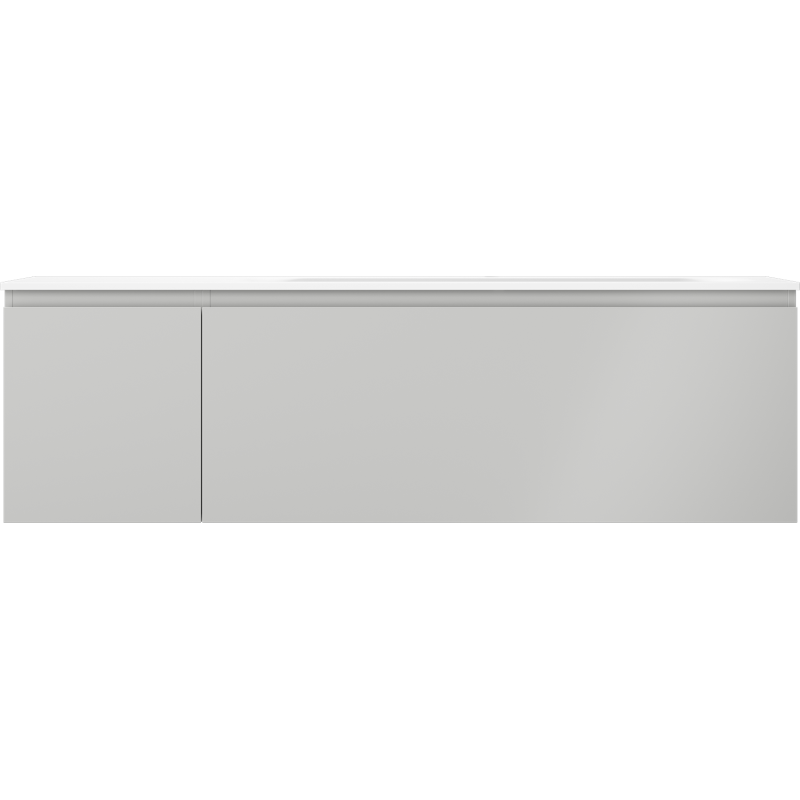 Mexen Orio bathroom cabinet 160 cm with Vela sink right, 1S, 1D, gray matte/white matte - 91A13-16047-3-BBFF62-W23P01
