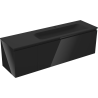 Mexen Orio 160 cm bathroom cabinet with Vela right sink, 1S, 1D, black gloss/black matte - 91A13-16047-3-BBFF70-W23P71