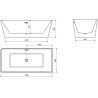 Mexen Malaga freestanding bathtub 170 x 80 cm, White - 51421708000
