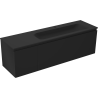 Mexen Orio bathroom cabinet 160 cm with Vela sink right, 1S, 1D, black matte - 91A13-16047-3-BBFF71-W23P71