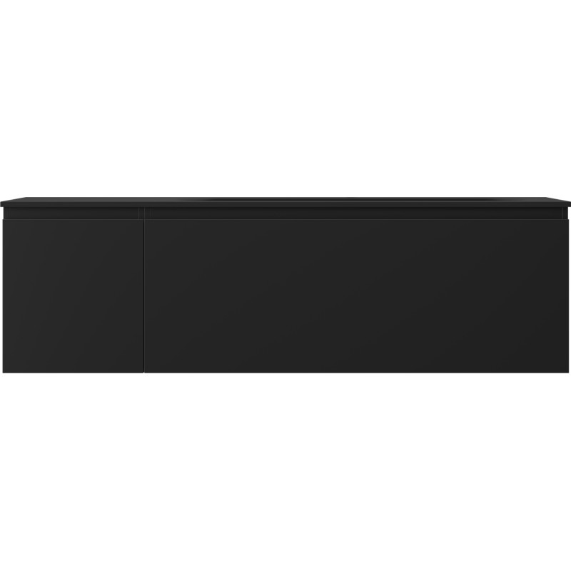 Mexen Orio bathroom cabinet 160 cm with Vela sink right, 1S, 1D, black matte - 91A13-16047-3-BBFF71-W23P71