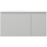 Mexen Rivel 90 cm bathroom cabinet with Vela left sink, 1S, 1D, grooved, gray matte/white matte - 91A23-09047-3-BBFF62-W23L01