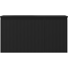 Mexen Rivel 90 cm Bathroom Cabinet with Vela Left Sink, 1S, 1D, Ribbed, Matte Black - 91A23-09047-3-BBFF71-W23L71