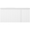 Mexen Rivel 100 cm Bathroom Cabinet with Vela Left Sink, 1S, 1D, Grooved, White Matte - 91A23-10047-3-BBFF01-W23L01