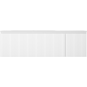 Mexen Rivel 160 cm Bathroom Cabinet with Vela Left Sink, 1 Drawer, 1 Door, Grooved, White Matte - 91A23-16047-3-BBFF01-W23L01