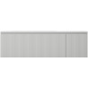 Mexen Rivel 160 cm bathroom cabinet with Vela left sink, 1S, 1D, fluted, gray matte/white matte - 91A23-16047-3-BBFF62-W23L01