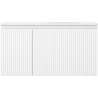 Mexen Rivel bathroom cabinet 90 cm with Vela right washbasin, 1S, 1D, grooved, white matte - 91A23-09047-3-BBFF01-W23P01