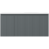 Mexen Rivel 100 cm bathroom cabinet with Vela sink right, 1S, 1D, grooved, graphite/white matte - 91A23-10047-3-BBFF66-W23P01