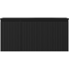 Mexen Rivel 100 cm Bathroom Cabinet with Vela Right Sink, 1S, 1D, Fluted, Black Matte - 91A23-10047-3-BBFF71-W23P71