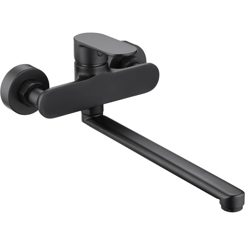 Mexen Milo long spout bath tap, black - 71335-70