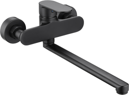 Mexen Milo long sprout bathtub mixer tap, Black - 71335-70