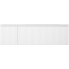 Mexen Rivel 160 cm bathroom cabinet with Vela right sink, 1D, 1S, ribbed, white matte - 91A23-16047-3-BBFF01-W23P01
