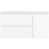 Mexen Orio 90 cm bathroom cabinet with Otis left sink, 2S, 1D, white matte - 91A13-09047-3-BBFFF01-W18L01