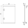 Mexen Orio bathroom cabinet 90 cm with Otis left sink, 2S, 1D, gray matte/white matte - 91A13-09047-3-BBFFF62-W18L01