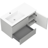 Mexen Orio bathroom cabinet 90 cm with Otis left sink, 2S, 1D, gray matte/white matte - 91A13-09047-3-BBFFF62-W18L01