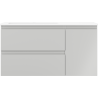 Mexen Orio bathroom cabinet 90 cm with left Otis washbasin, 2S, 1D, gray matte/white matte - 91A13-09047-3-BBFFF62-W18L01