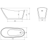 Mexen Oviedo free-standing bath 170 x 76 cm, white - 51561707600
