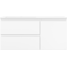 Mexen Orio 100 cm bathroom cabinet with Otis left sink, 2S, 1D, white matte - 91A13-10047-3-BBFFF01-W18L01