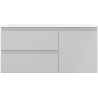 Mexen Orio bathroom cabinet 100 cm with Otis left sink, 2S, 1D, gray matte/white matte - 91A13-10047-3-BBFFF62-W18L01