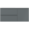 Mexen Orio 100 cm bathroom cabinet with left Otis sink, 2S, 1D, matte graphite/white matte - 91A13-10047-3-BBFFF66-W18L01