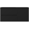 Mexen Orio 100 cm bathroom cabinet with left Otis sink, 2S, 1D, matte black - 91A13-10047-3-BBFFF71-W18L71