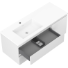 Mexen Orio bathroom cabinet 120 cm with Otis left sink, 2S, 1D, white matte - 91A13-12047-3-BBFFF01-W18L01