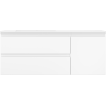 Mexen Orio 120 cm bathroom cabinet with left Otis sink, 2S, 1D, matte white - 91A13-12047-3-BBFFF01-W18L01