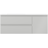 Mexen Orio bathroom cabinet 120 cm with Otis left sink, 2S, 1D, gray matte/white matte - 91A13-12047-3-BBFFF62-W18L01