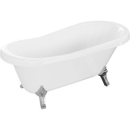 Mexen Retro freestanding bathtub 150 x 73 cm, White, chrome legs - 53251507300-00