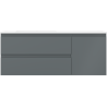 Mexen Orio bathroom cabinet 120 cm with left Otis sink, 2S, 1D, matte graphite/white matte - 91A13-12047-3-BBFFF66-W18L01
