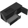 Mexen Orio bathroom cabinet 120 cm with Otis left sink, 2S, 1D, black gloss/black mat - 91A13-12047-3-BBFFF70-W18L71