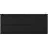 Mexen Orio bathroom cabinet 120 cm with left Otis sink, 2S, 1D, black matte - 91A13-12047-3-BBFFF71-W18L71