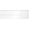 Mexen Orio bathroom cabinet 160 cm with left Otis sink, 2S, 1D, high-gloss white - 91A13-16047-3-BBFFF00-W18L00