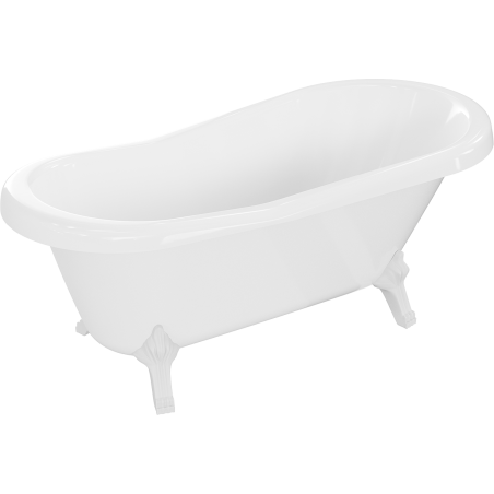 Mexen Retro freestanding bathtub 150 x 73 cm, White, white legs - 53251507300-20