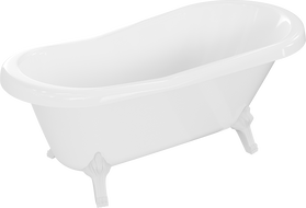 Mexen Retro freestanding bathtub 150 x 73 cm, White, white legs - 53251507300-20