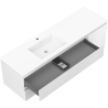 Mexen Orio bathroom cabinet 160 cm with left Otis washbasin, 2S, 1D, white matte - 91A13-16047-3-BBFFF01-W18L01