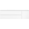 Mexen Orio 160 cm bathroom cabinet with Otis left sink, 2D, 1C, white matte - 91A13-16047-3-BBFFF01-W18L01