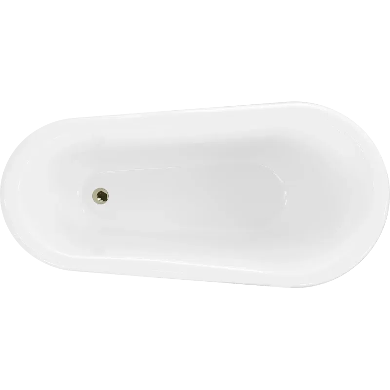Mexen Retro free-standing bath 150 x 73 cm, white, gold legs - 53251507300-50